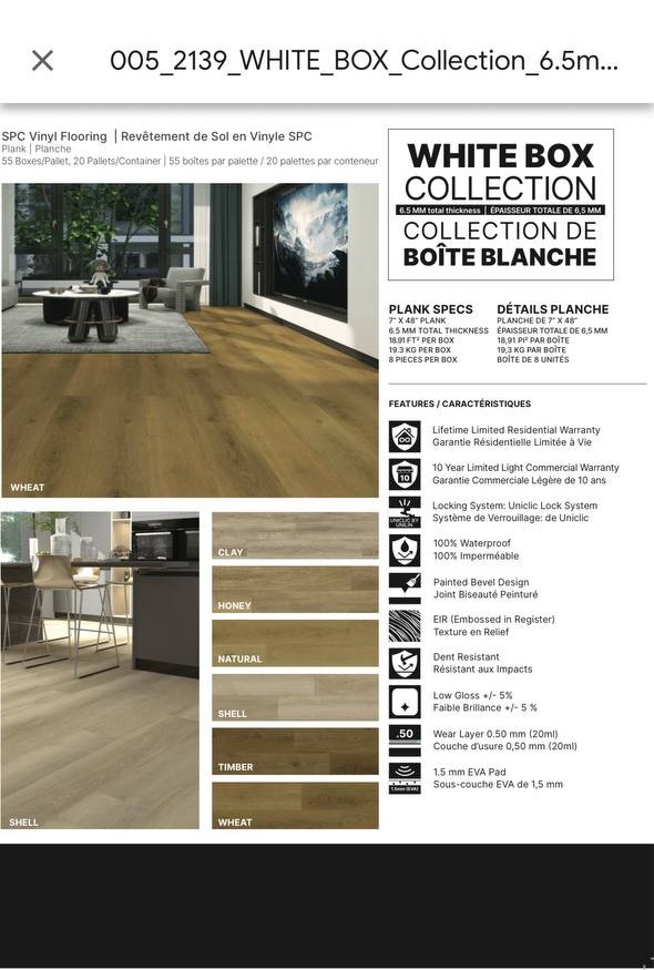 White Box Collection 6.5mm cut sheet reference