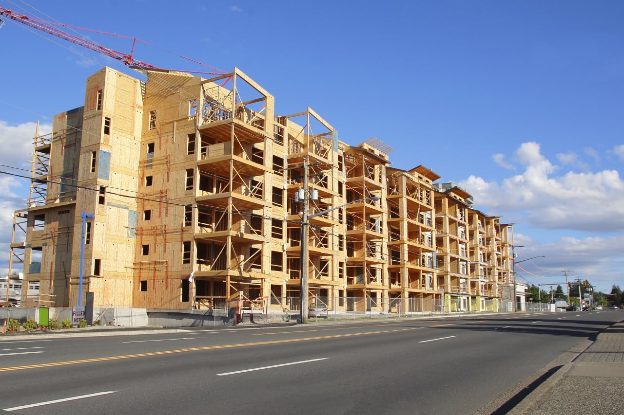 Multi-unit building under construction